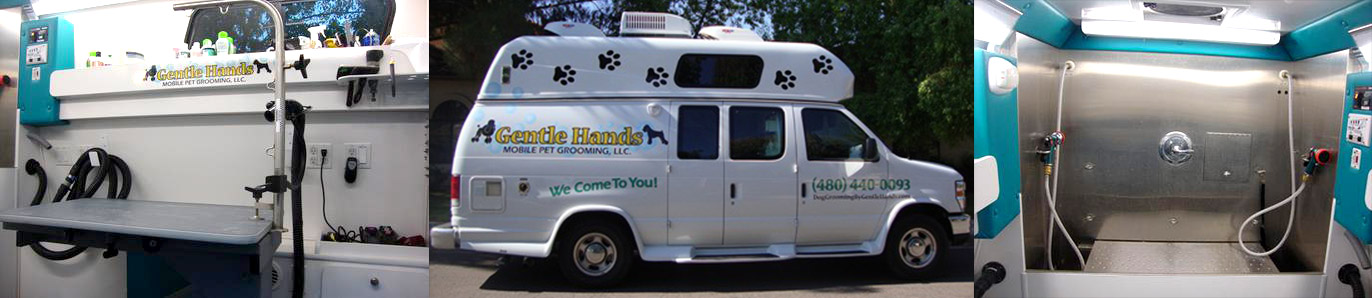 Modern mobile cage free grooming van